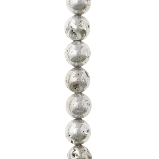 12 Pack: Silver Druzy Agate Round Beads, 10mm by Bead Landing™